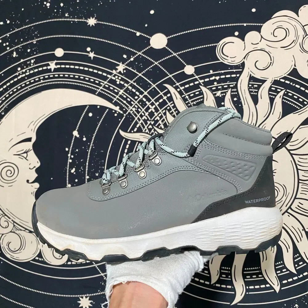 Columbia Newton Wander 2125521052 Hiking Boot Women's 9 Gray Leather Lace-Up